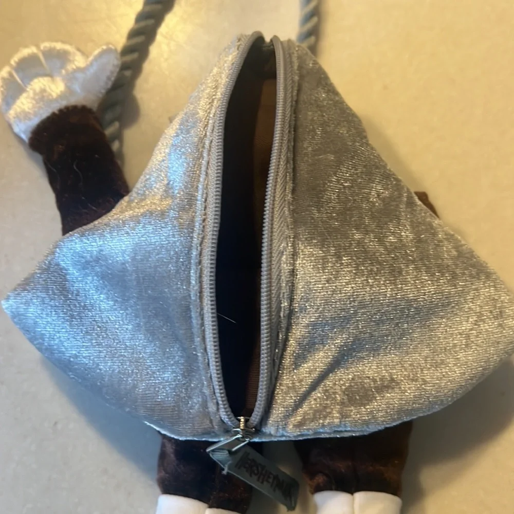 Kids Gray Hershey Kiss Plush Crossbody Bag